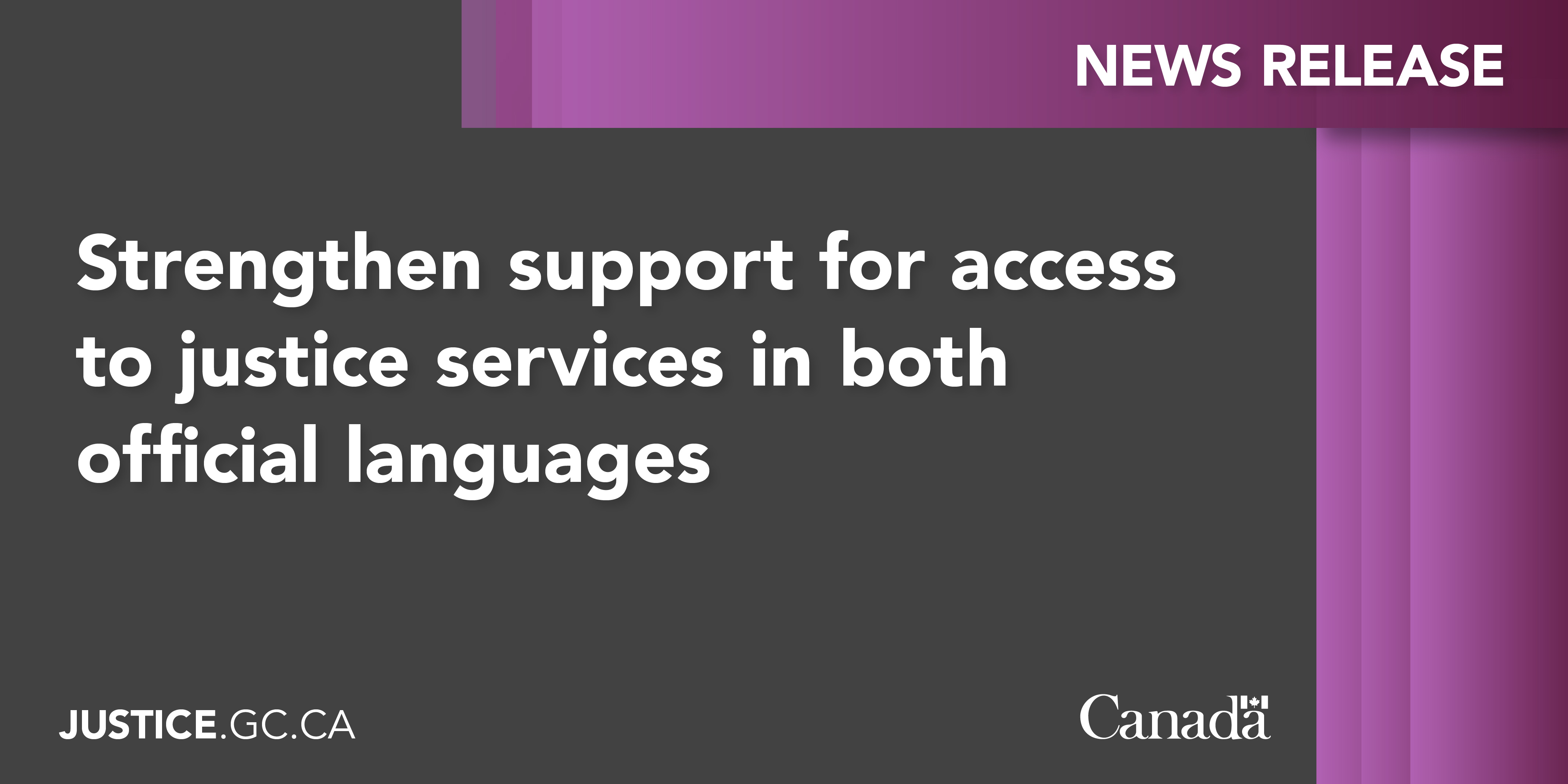 Strengthening support for access to justice services in both official